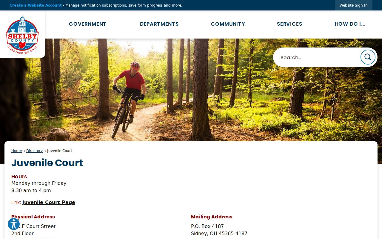 Shelby County criminal dockets Juvenile Court directory